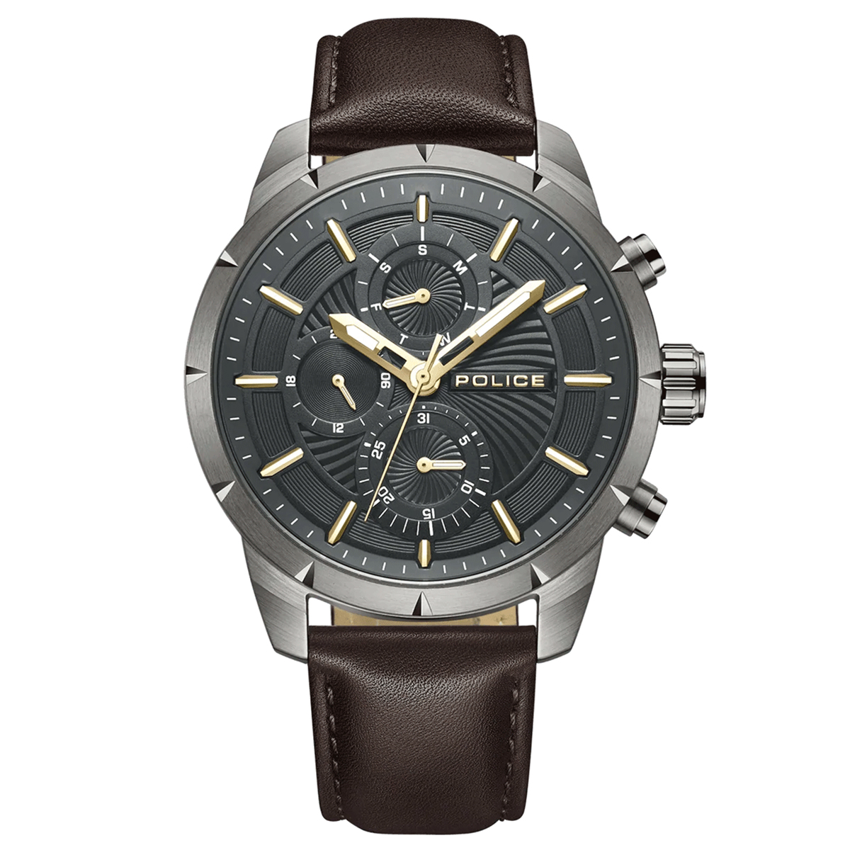 MONTRE POLICE HOMME CUIR